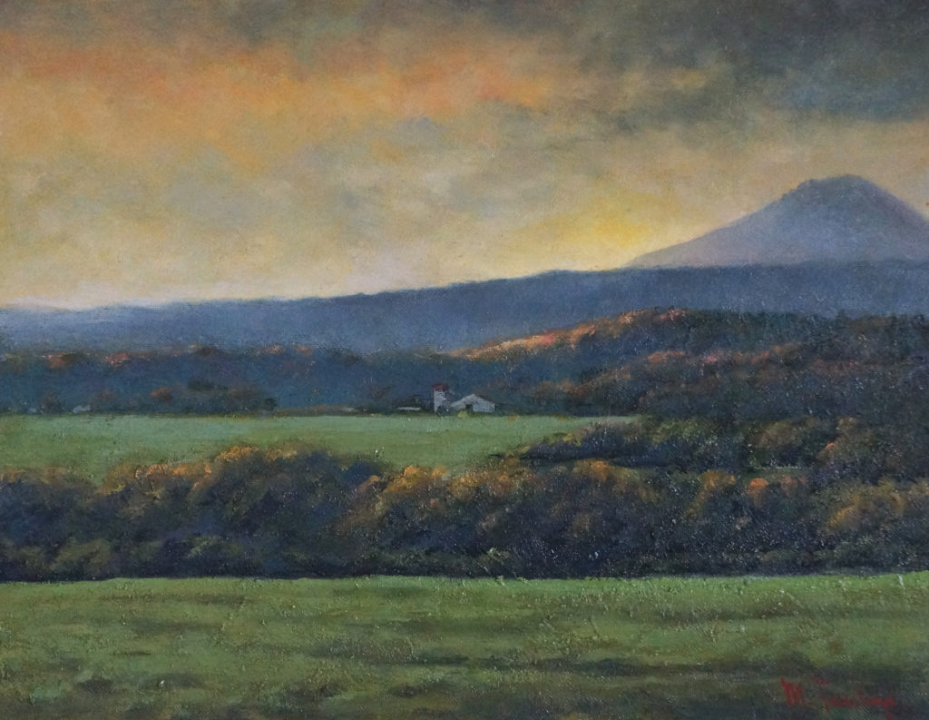 「高原の夕暮れ」F6号