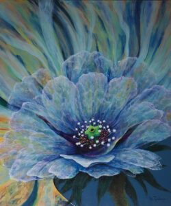 「花に咲く」　F20